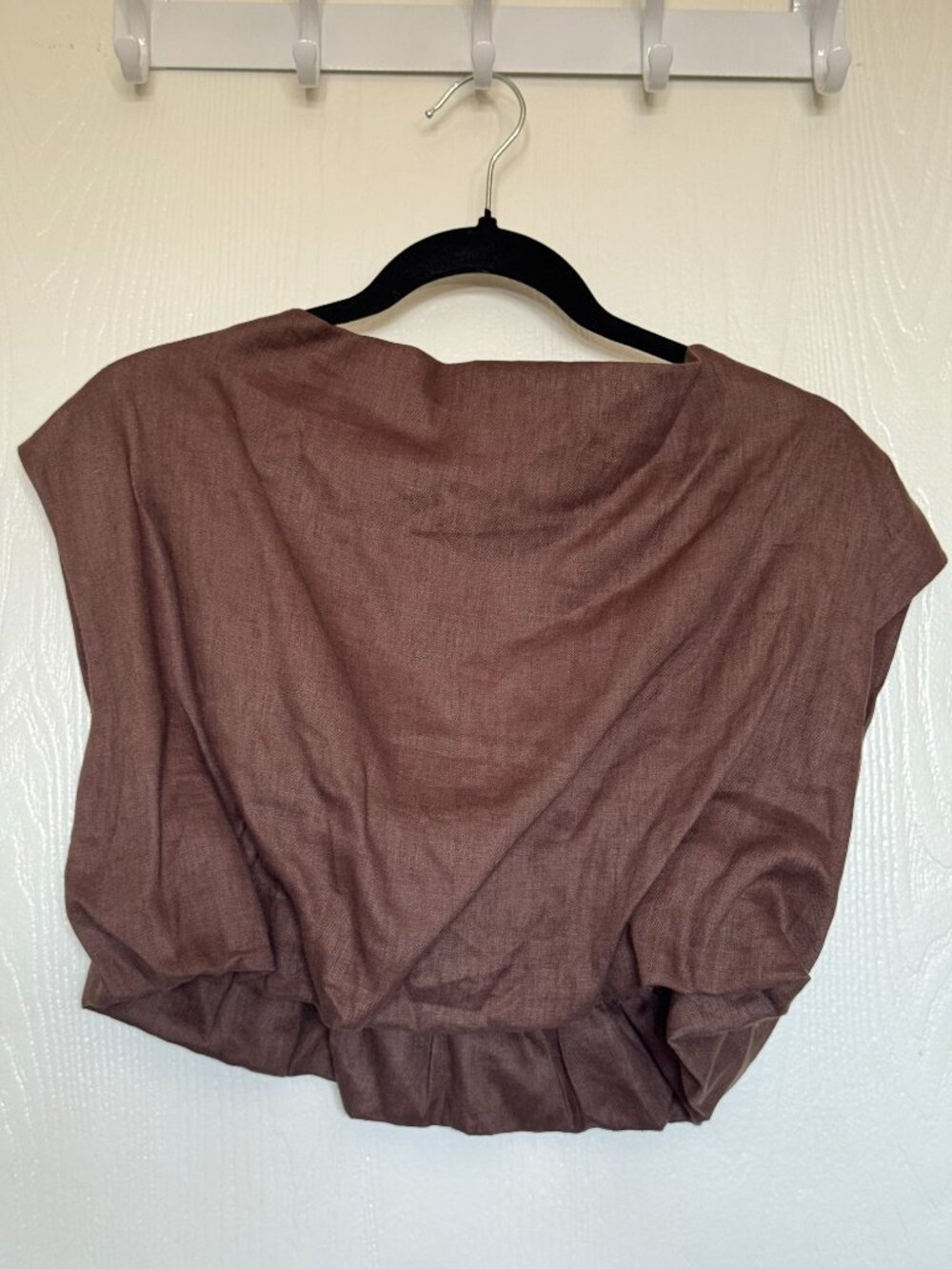 DISSH Amy Choc Linen Bubble Top & Midi Skirt Matching Set Size 8 NWT - Picture 2 of 9